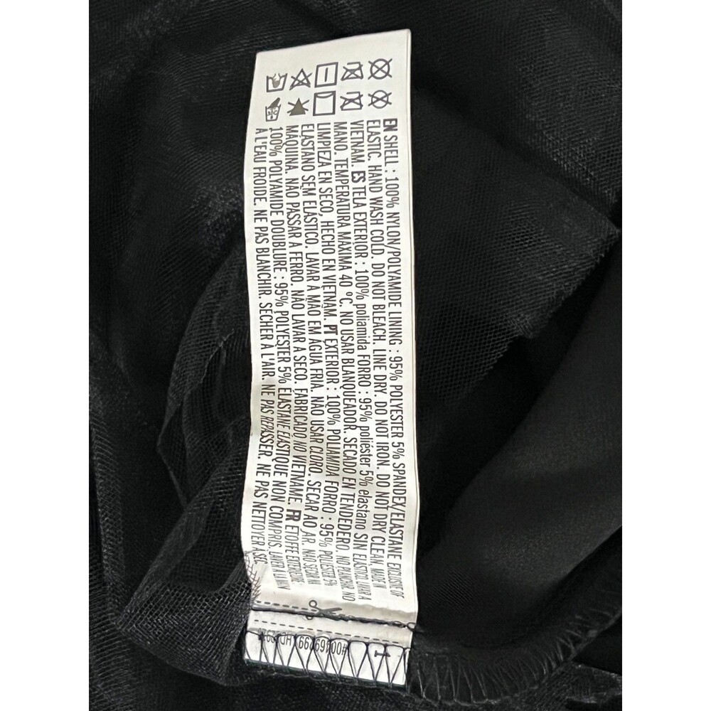 Forever 21 Tulle Mini Dress Black Strapless Tiered Ruffle Prom Whimsy Goth Small - Picture 8 of 9